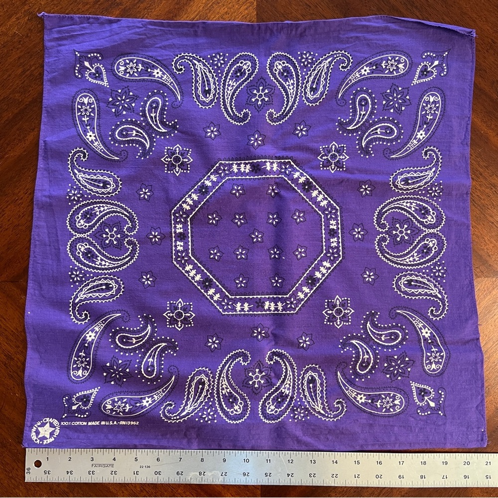 Vintage Purple Paisley Bandana